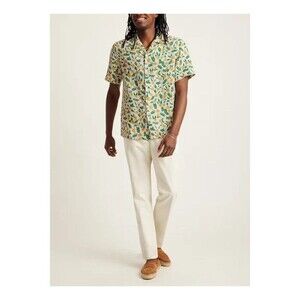 Bonobos Linen Riviera Cabana Men's Shirt Buttondown Short Sleeve L New 283452